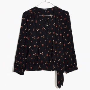 Madewell Wrap Top in Flower Toss
